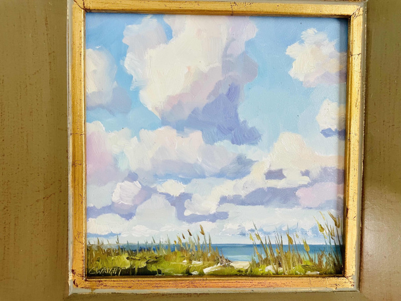 Cory Wright Morning Clouds 6x6 (11x11 framed) oil on panel $350
