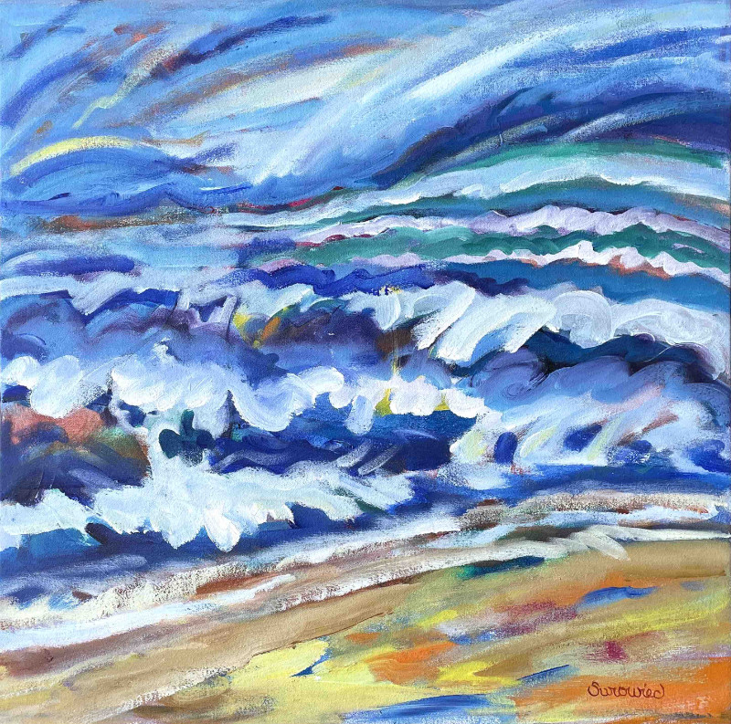 Judith Surowiec Waves 24x24 acrylic on canvas $375