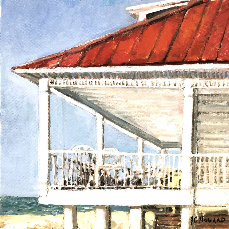 Jane Howard Cocktails at Six 12x13 oil on canvas $600