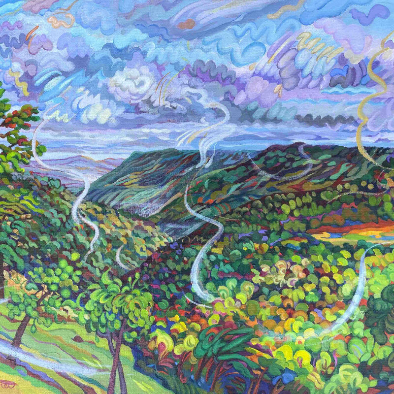 Judith Surowiec The Bluff 24x30 acrylic on canvas $720 SOLD